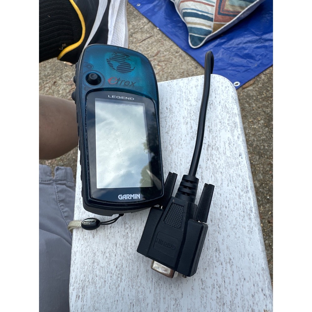 Garmin eTrex Legend Handheld GPS Navigator Translucent Blue with Serial Cable